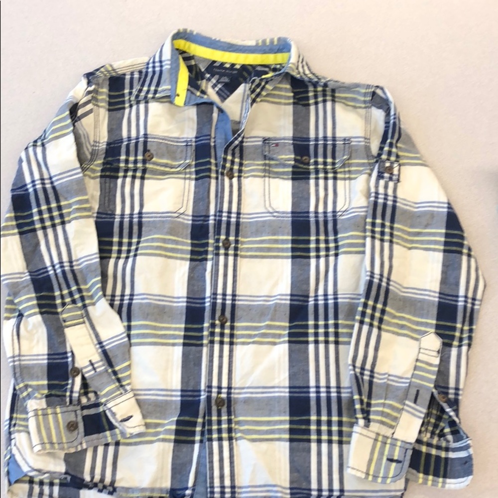 Tommy Hilfiger woven plaid button down